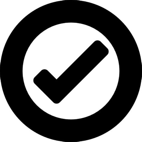 Verification Sign In A Circle Icons Free Download