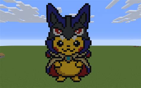 Pikachu W Lucario Hoodie Pixel Art Creation 11683