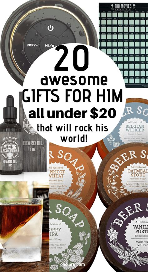Gifts for men dad husband fathers day, whiskey stones gift set, cool unique birthday gifts ideas for him boyfriend grandpa, christmas anniversary. 20 Gifts for Him Under $20 That Will Rock His World