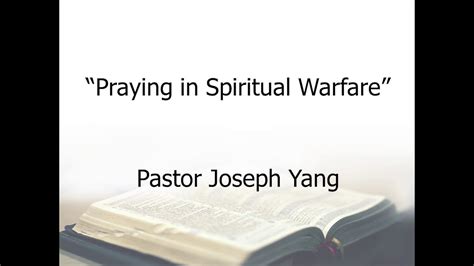 20180819 Praying In Spiritual Warfare Ephesians 610 20 Youtube