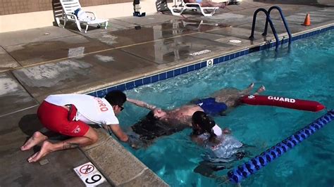 Lifeguarding Drill Ymca Speed Board Exit With Victim Fully Submerged