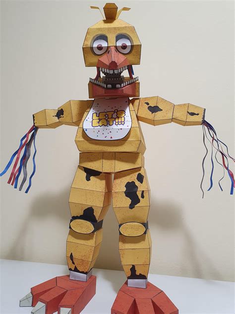 Withered Chica Papercraft Template Link In Comments R