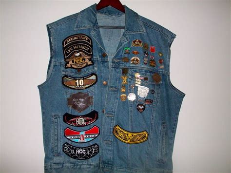 Denim Vest Xl With Harley Davidson Hog Patches And Pins Catawiki