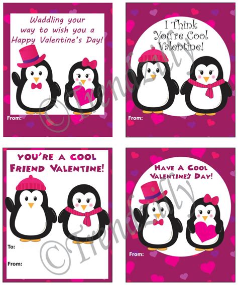 Printable Penguin Valentine Cards Printable Card Free