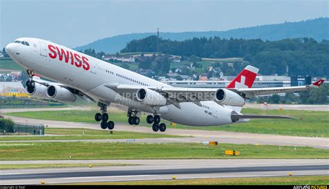 Hb Jmc Swiss Airbus A340 300 At Zurich Photo Id 1249839 Airplane