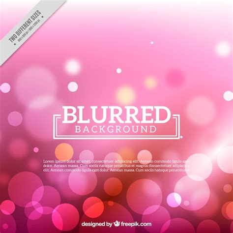 Free Vector Pink Blurred Background With Bokeh Effect