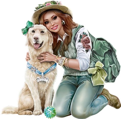 Tube Femme And Chien Png Randonnée Woman And Dog Png