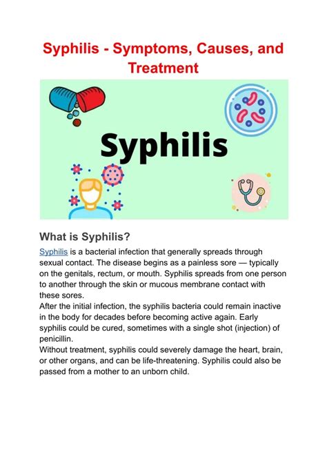 Ppt Syphilis Symptoms Causes And Treatment Powerpoint