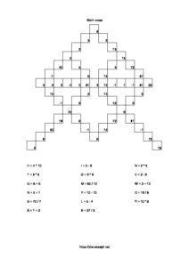 Math crossword puzzle # 13 place value (thousands, hundreds); Crossword math puzzles for 4th grade - Planet Psyd