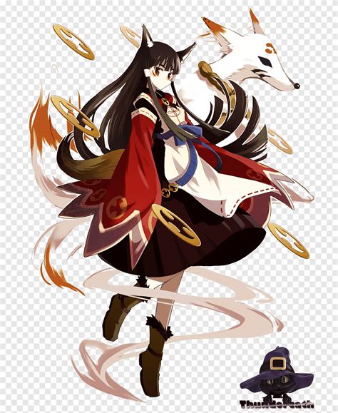 Nine Tailed Fox Kitsune Anime Girl Girl Fashion Fictional Character