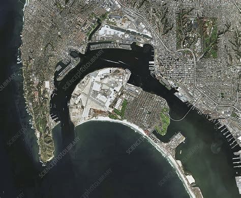 San Diego Bay Usa In 2015 Satellite Image Stock Image C0484929