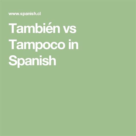 También Vs Tampoco In Spanish Teaching Incoming Call Screenshot Spanish