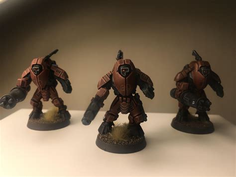 3 Man Tau Stealth Suit Team Warhammer