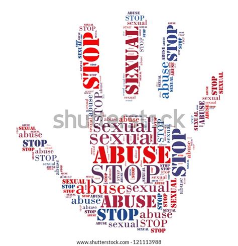 Stop Sexual Abuse Sign Words Clouds Stock Illustration 121113988