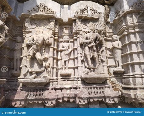 Famous Stone Carving Sculptures Vishvanath Temple Khajuraho India