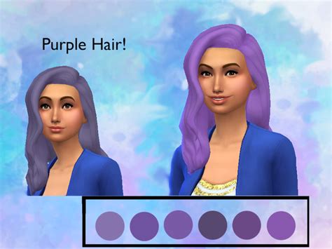 Sims 4 Purple Hair Cc