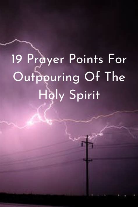 19 Prayer Points For Outpouring Of The Holy Spirit Faith Victorious