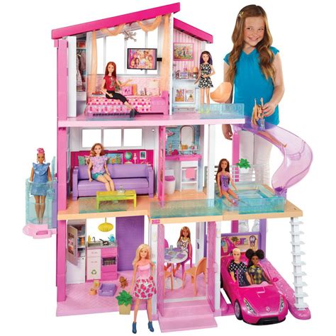 Mattel Barbie Dream House 8 Rooms And More Than 70 Accessories For Ages 3 And Above New Open