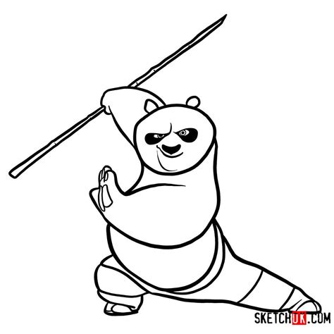 How To Draw Po The Kung Fu Panda Step By Step Drawing Tutorials