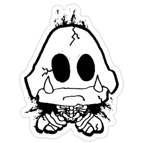 Goomba Skeleton Stickers By Illproxy Redbubble