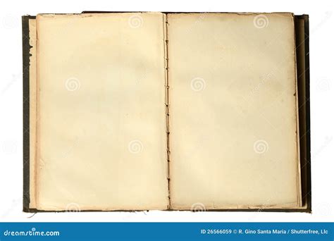 Open Vintage Book With Blank Pages Royalty Free Stock Images Image