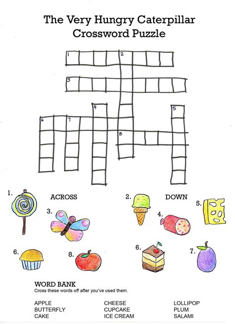 Childrens Crossword Puzzles Free To Print
