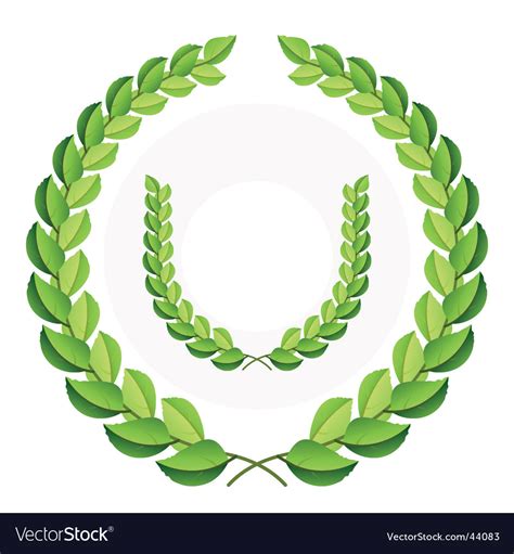 Green Laurel Wreath Royalty Free Vector Image Vectorstock