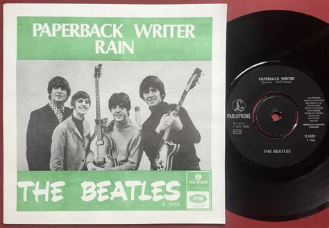 Nostalgipalatset Beatles Paperback Writer 7 LjusgrÖn Swe Ps 1966 M