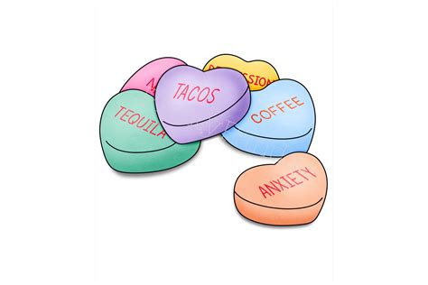 Adult Candy Hearts Valentine Png Clipart Graphic By Prettypanda