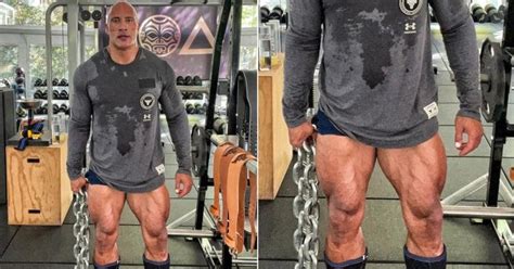 Dwayne Johnson Shows He Never Misses Leg Day With Insane Picture Of