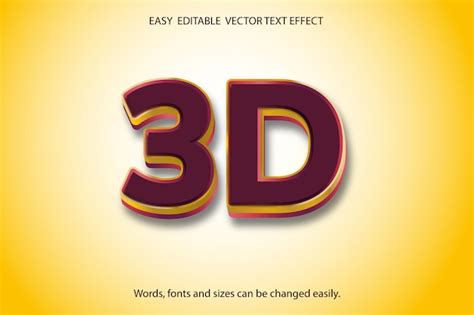 Premium Vector Editable 3d Text Effects