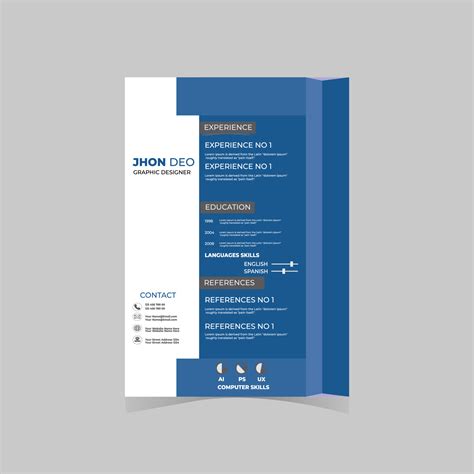 Professional Cv Resume Template Design And Letterhead 18858945 Vector Art At Vecteezy