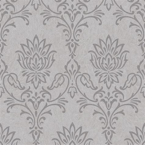Rasch Floral Leaf Damask Pattern Wallpaper Metallic Glitter 304329