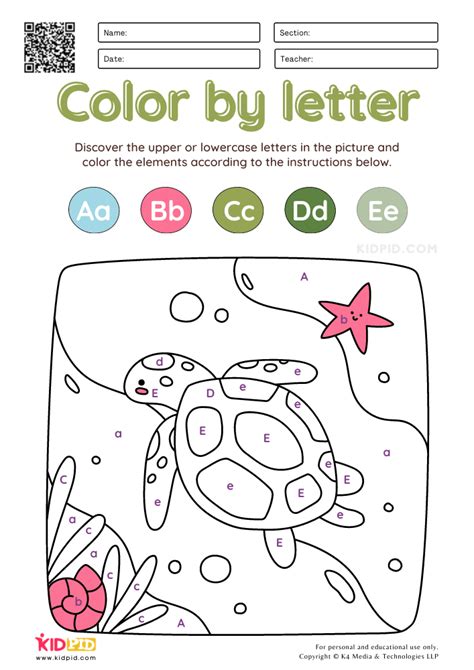 Color By Letter Free Printable Worksheets For Kids Kidpid