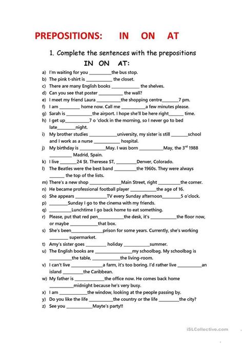 Grammar Worksheet For 6th Grade