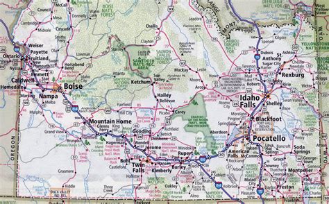 Road Map Of Idaho Usa Road Map