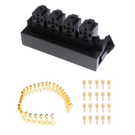 15 Way Auto 5 Pin Relay Socket Connector Holder Houisng With Terminals
