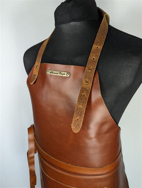 Xl Classic Leather Apron With Front Pocket Rustic Leather Stalwart