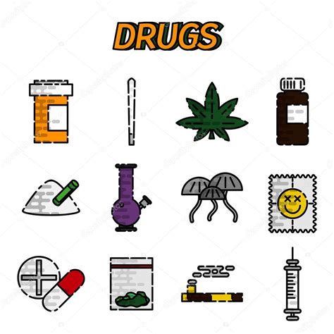 Narcotic Drugs Flat Icon — Stock Vector © Netkoff 126288582