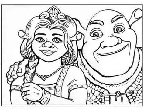 Shrek And Fiona In Love Coloring Page Download Print Or Color Online
