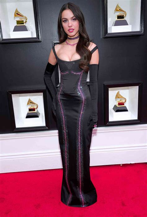 Olivia Rodrigo Wears Vintage Versace Dress For 2024 Grammys Red Carpet