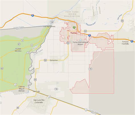 Yuma Arizona Map