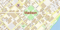 Madison Wisconsin Map Vector Exact City Plan detailed Street Map Adobe ...