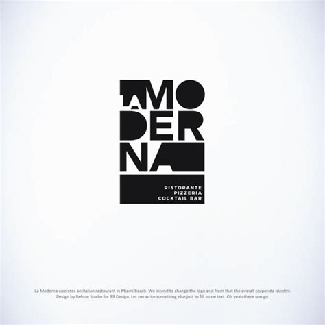 Bokstavsnk moderna logo design vector. New Logo La Moderna | Logo design contest
