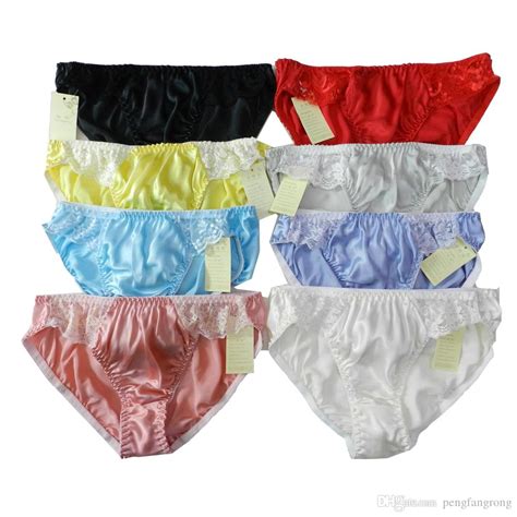 2019 Wholesale Womens 100 Silk Panties Briefs Lace Bikinis Underwear