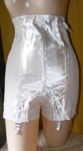 vintage 1950s full girdle criss cross by bestform 5605 size 28 satin garters intimates apparel