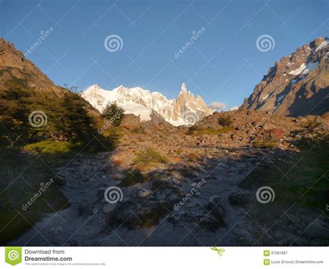 Cerro Torre Needle Peak In Park Los Glaciares In Patagonia Stock Image