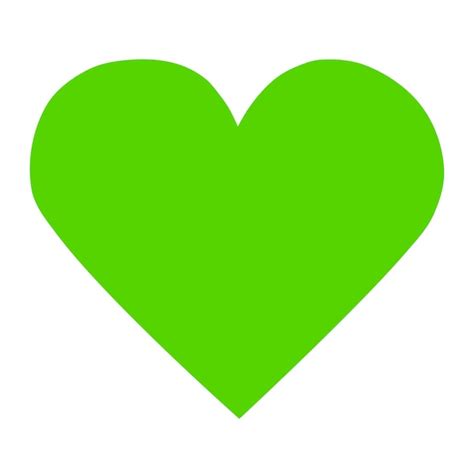 Premium Vector Green Heart On A White Background