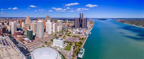 Detroit Aerial Panorama Stock Photo Download Image Now Istock