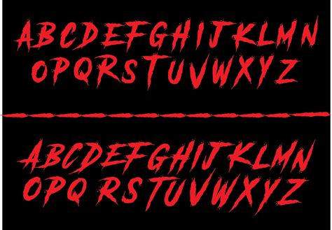 Horror Font Svg Horror Font Clipart Font For Cricut Etsy